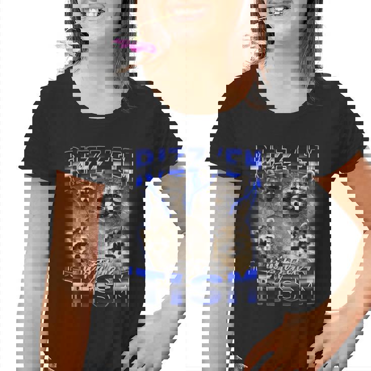 Autism Awareness Youth T-Shirt - Cool Raccoon Meme Design