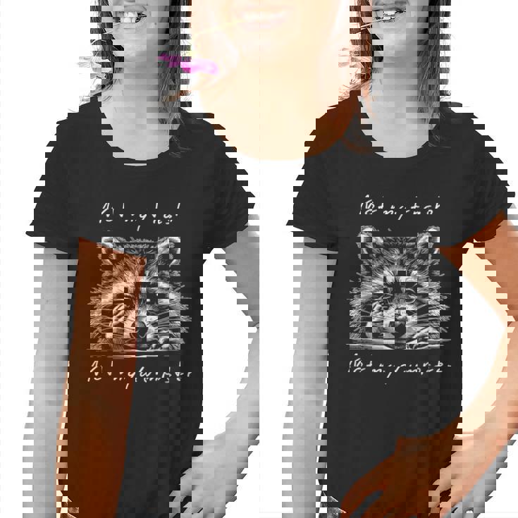 Cute Raccoon Youth T-Shirt - Playful Eco Message | Fun Graphic Tee