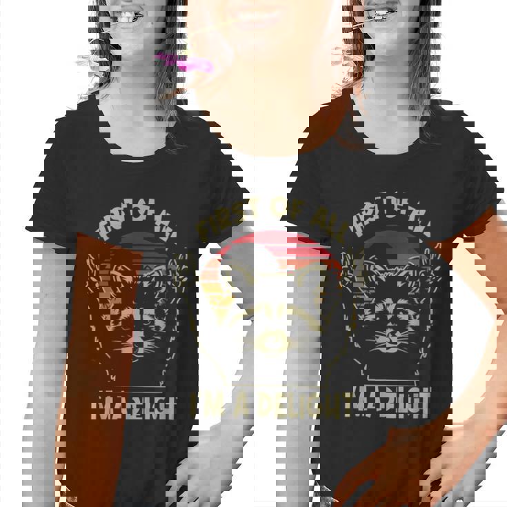 Delightful Sarcastic Raccoon Lover Youth T-Shirt | Fun Graphic