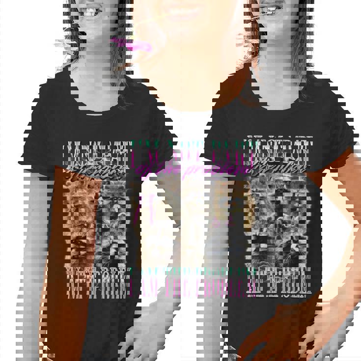 I'm Not Part Of The Problem Raccoon Meme Bootleg Graphic Youth T-Shirt