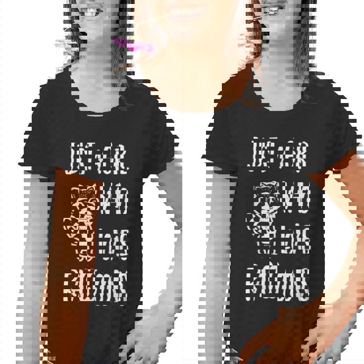 Raccoon Lover Youth T-Shirt - Cute Graphic for Girls
