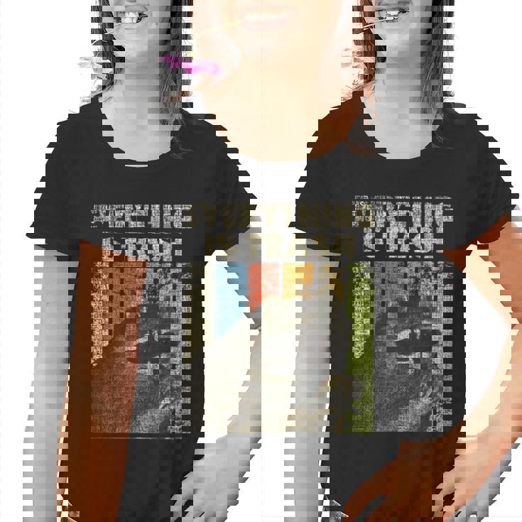 Retro Raccoon Lover Youth T-Shirt - Everything Is Trash Camping