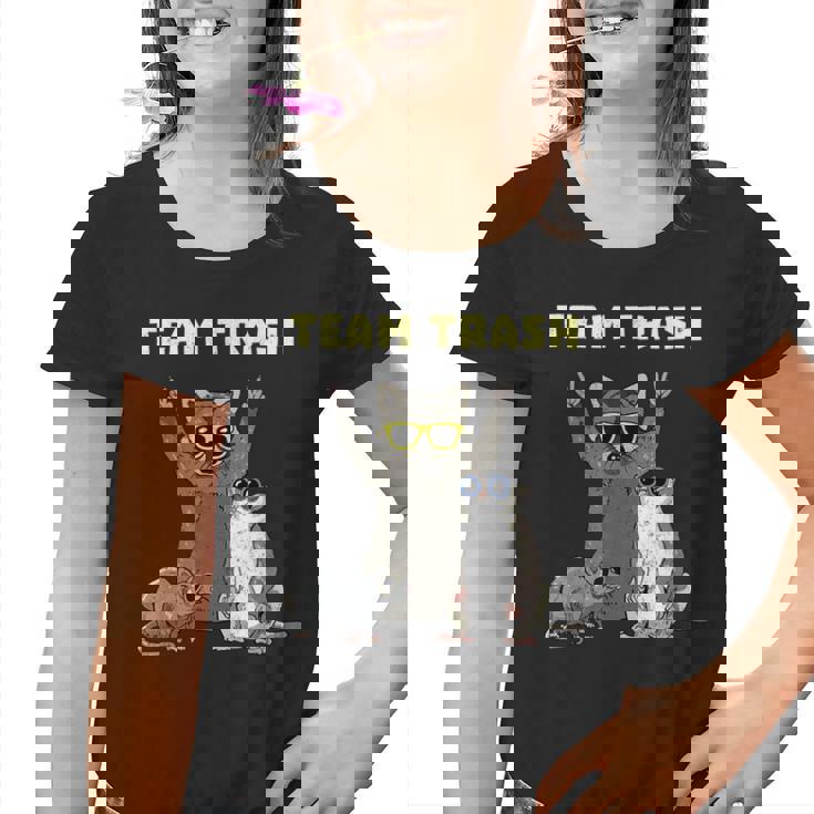 Team Trash Animals Youth T-Shirt - Fun Graphic Short Sleeve Tee