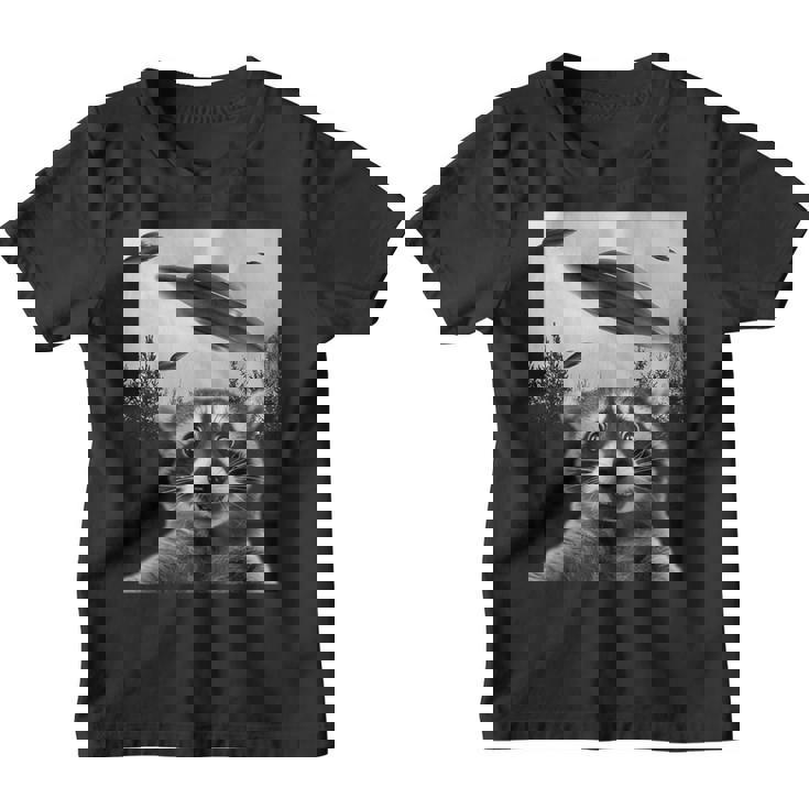 Alien UFO Raccoon Graphic Youth T-Shirt - Fun & Quirky Design