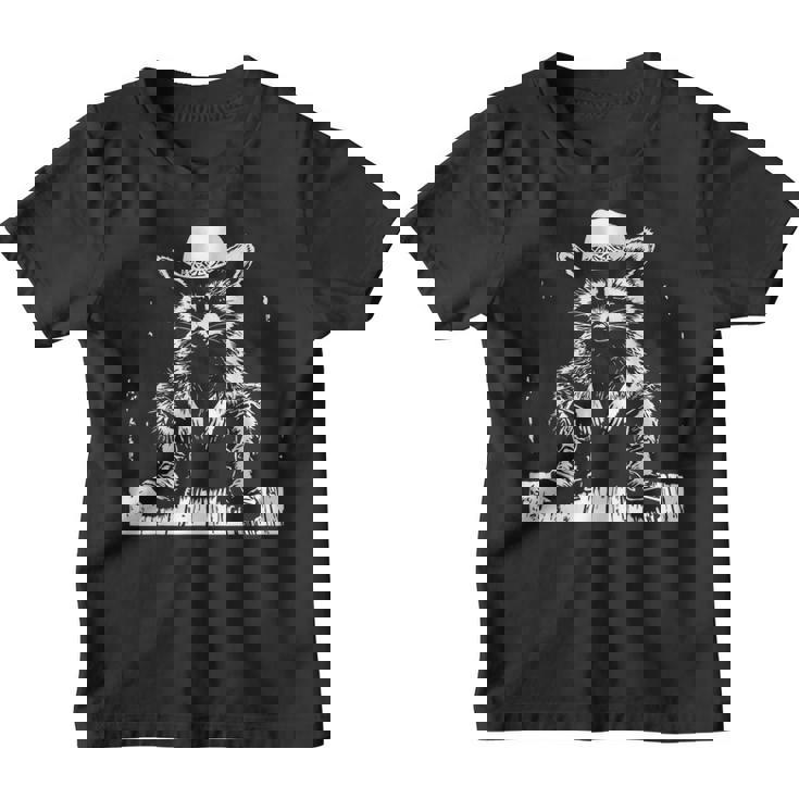 Raccoon Cowboy Graphic T-Shirt - Adult & Kids | Western Style Tee