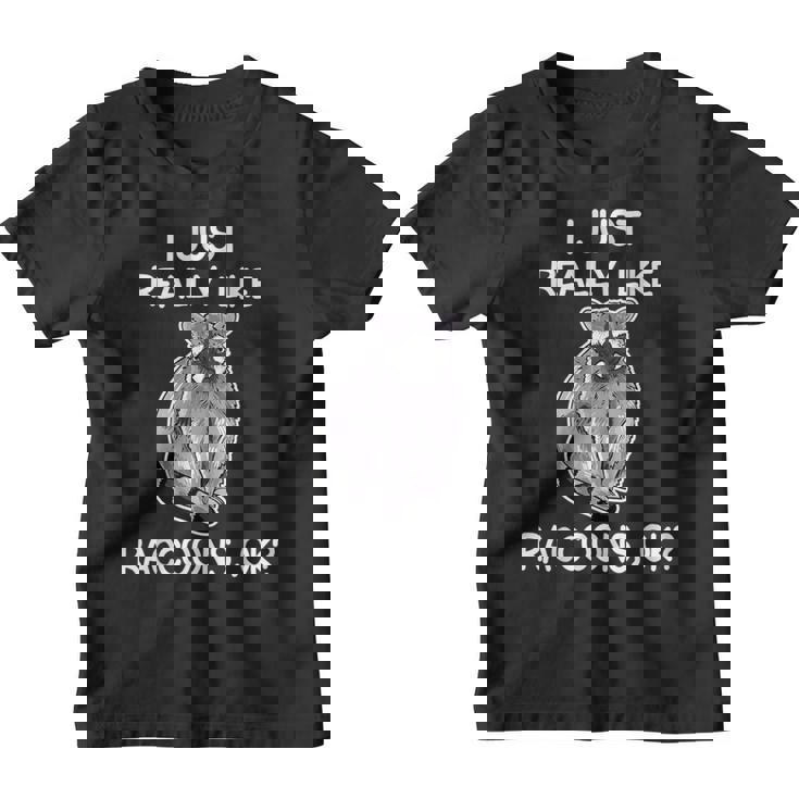 Raccoon Love Graphic Youth T-Shirt - Cute Lover's Gift