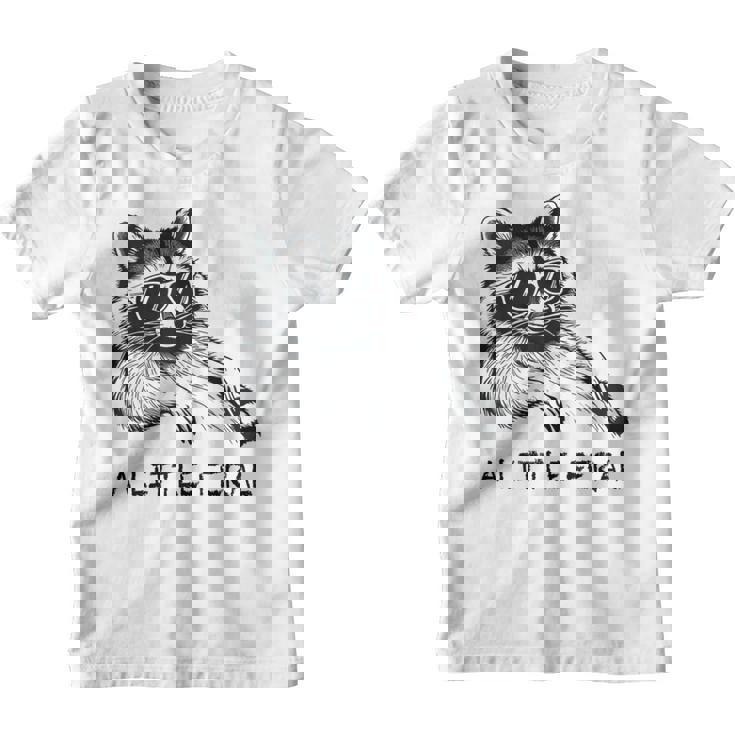 A Little Feral Raccoon Youth T-Shirt | Moonlit Wild Raccoon Design