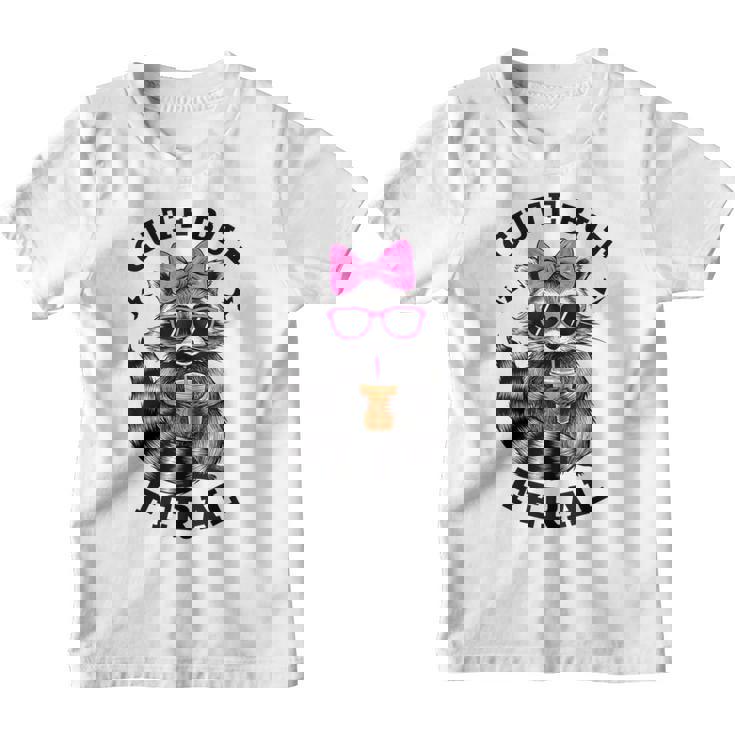 Colorful Raccoon Graphic Youth T-Shirt | Cute But Feral Vibe