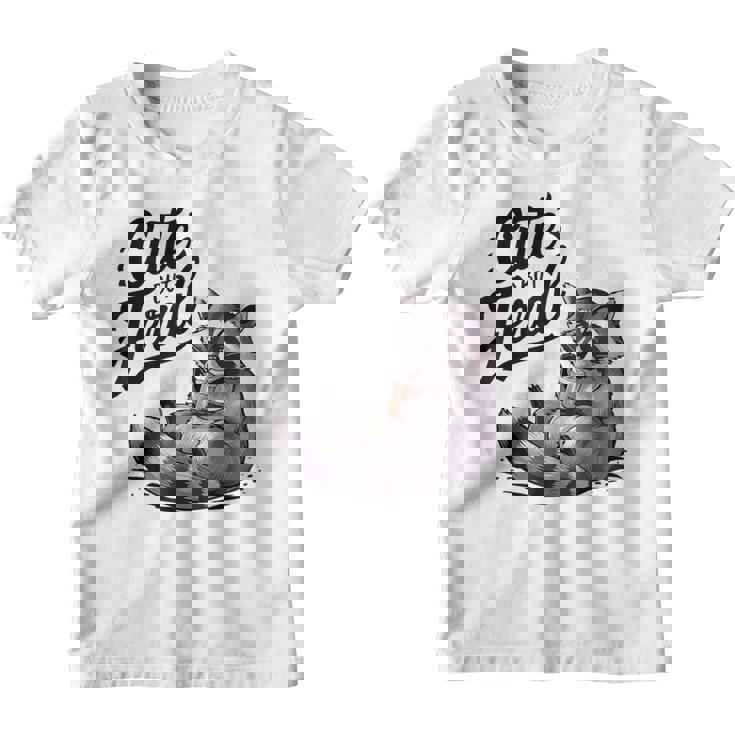 Cute Panda Raccoon Youth T-Shirt - Playful Trash Critter Theme