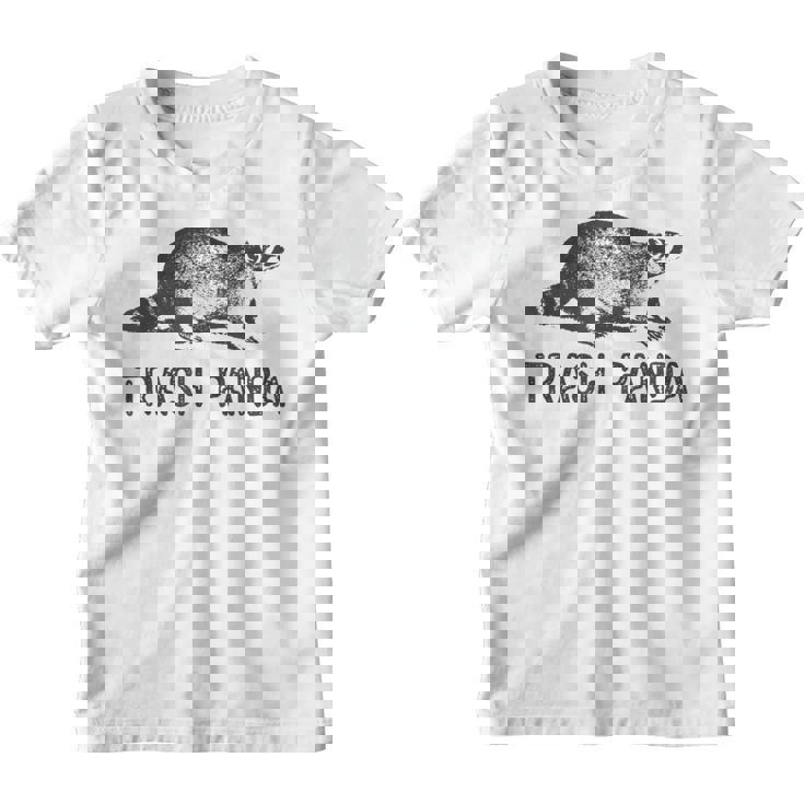 Raccoon Animal Print Graphic Grey Youth T-Shirt | Small