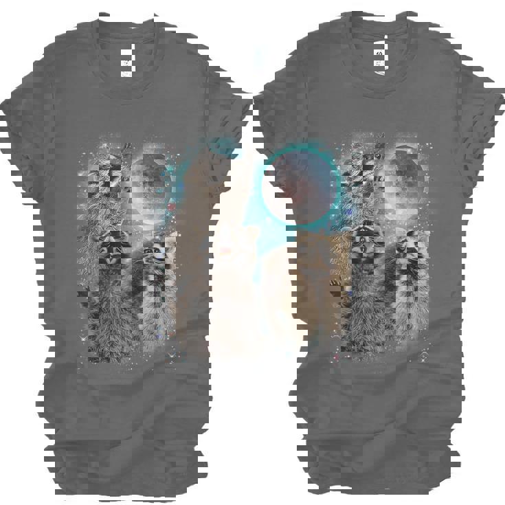 3 Racoon Moon Howling Raccoon Head For Men Women Kid Unisex Jersey T-Shirt