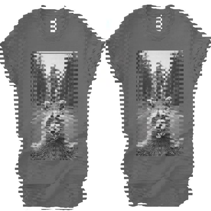 Raccoon & Bigfoot Selfie Unisex T-Shirt | Fun Graphic Tee