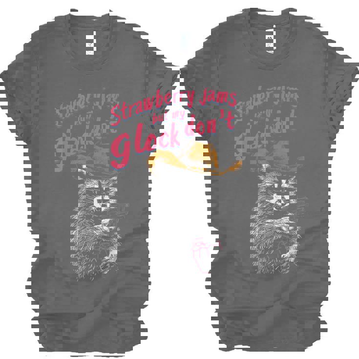 Raccoon Themed Unisex T-Shirt - Fun Strawberry Jam Design