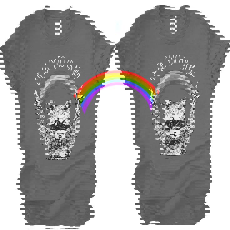 Raccoon Unisex T-Shirt - Fun LGBTQ Pride Rainbow Tee