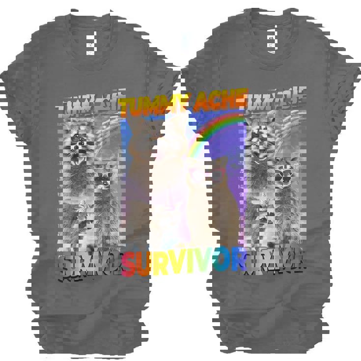 Tummy Ache Survivor Raccoon Unisex Tee - Comfort & Fun