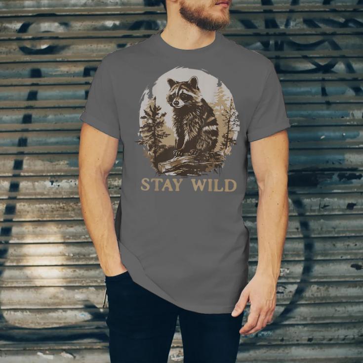 Stay Wild Raccoon Lover Tee - Cottagecore Vintage Style