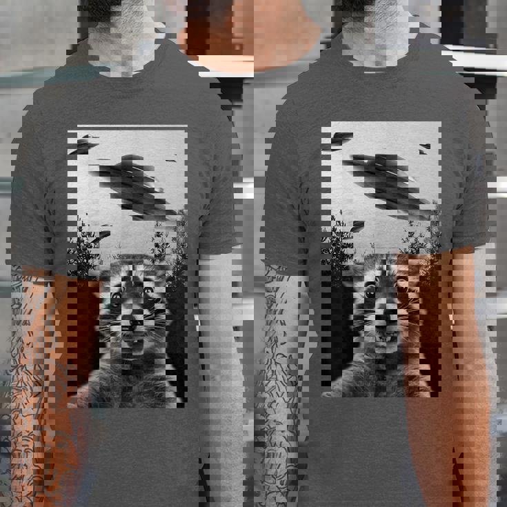 Alien UFO Raccoon Unisex T-Shirt - Unique Sci-Fi Top