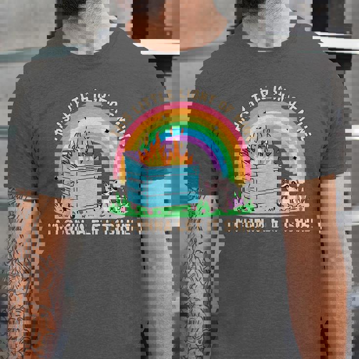 Dumpster Fire Raccoon T-Shirt - Groovy Unisex Design