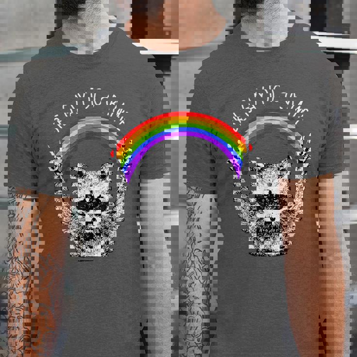 Raccoon Unisex T-Shirt - Fun LGBTQ Pride Rainbow Tee