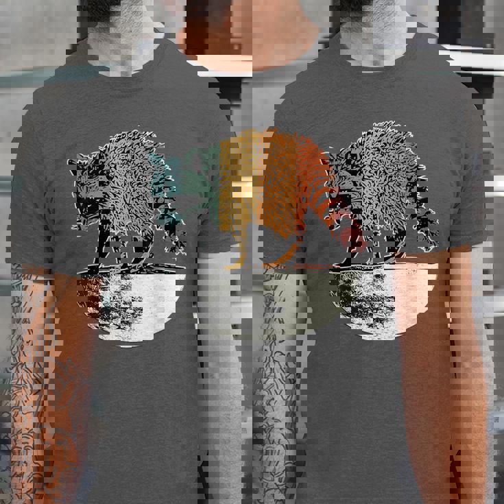 Retro Trashpanda On The Half Moon Vintage Raccoon Unisex Jersey T-Shirt