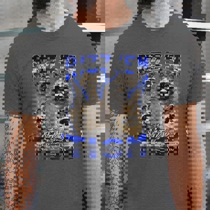 Rizz Em With The Tism Meme Autistic Raccoon Rizz Unisex Jersey T-Shirt