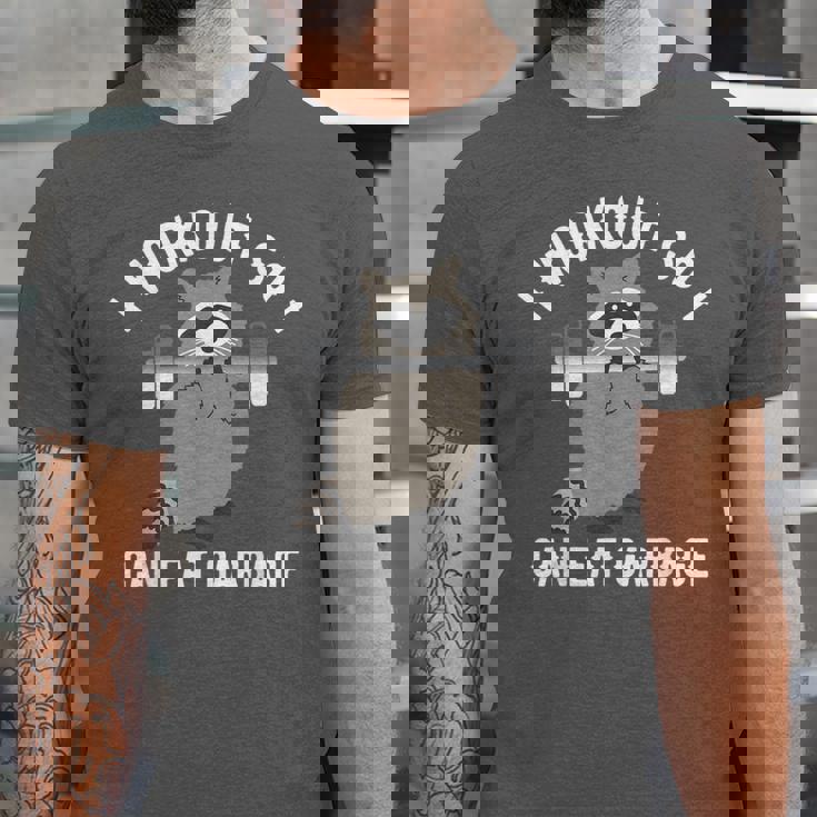 Trash Panda Raccoon Gym T-Shirt | Unisex Longline Jersey | Fun Workout Wear