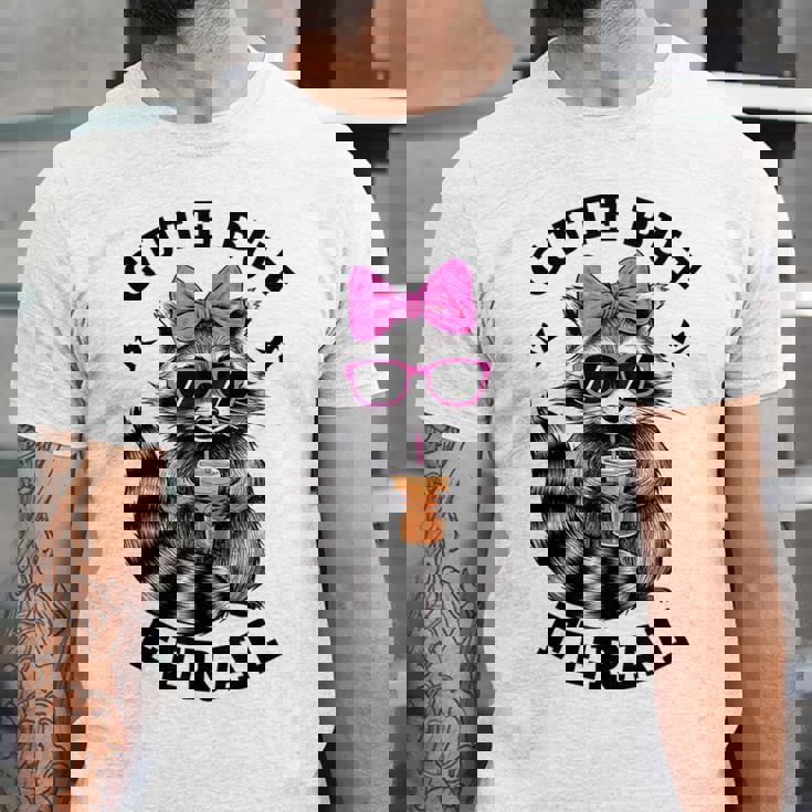 Cute Feral Raccoon Sunglasses Graphic Unisex Jersey T-Shirt