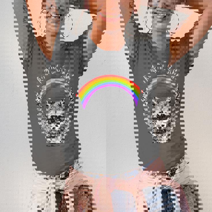 Raccoon Unisex T-Shirt - Fun LGBTQ Pride Rainbow Tee