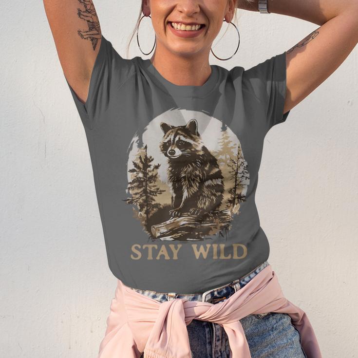 Stay Wild Raccoon Lover Tee - Cottagecore Vintage Style