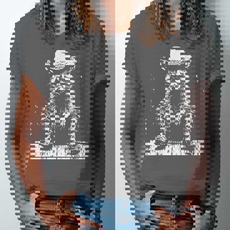 Raccoon Cowboy T-Shirt - Western Theme | Unisex Adults & Kids