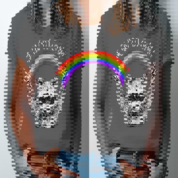 Raccoon Unisex T-Shirt - Fun LGBTQ Pride Rainbow Tee
