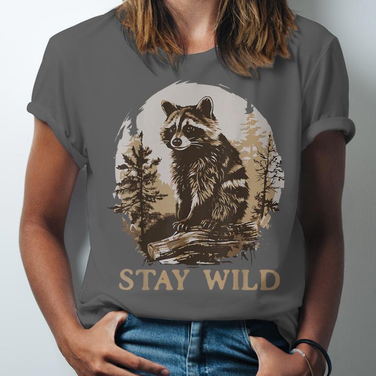 Stay Wild Raccoon Lover Tee - Cottagecore Vintage Style