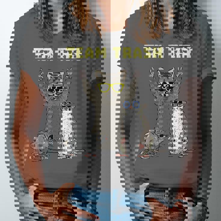 Unisex Short Sleeve Jersey T-Shirt - Team Trash Opossum & Raccoon Theme