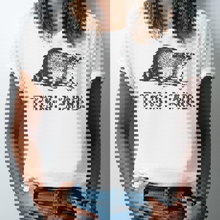 Raccoon Animal Print Unisex T-Shirt - Modern Grey, All Seasons