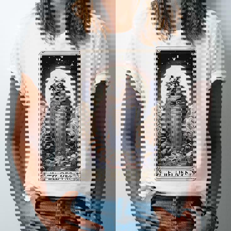 Raccoon Lovers Tarot Card - Unisex T-Shirt | Unique Gift