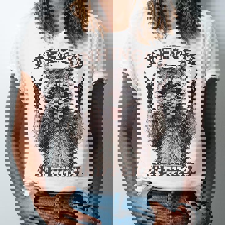 Raccoon Retro T-Shirt - Summer Unisex Feral Design