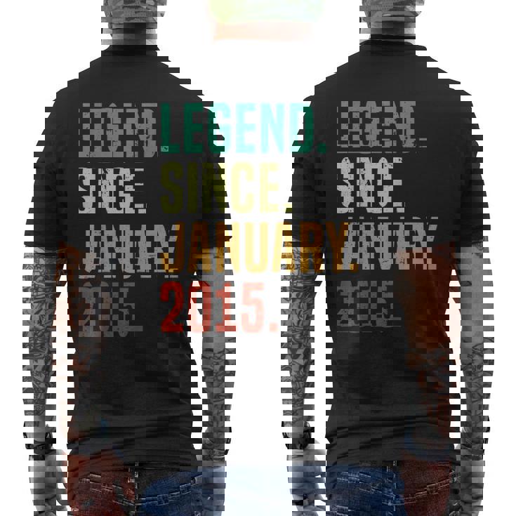 10 Years Old Legend Since January 2015 10Th Birthday Men's T-shirt Back Print