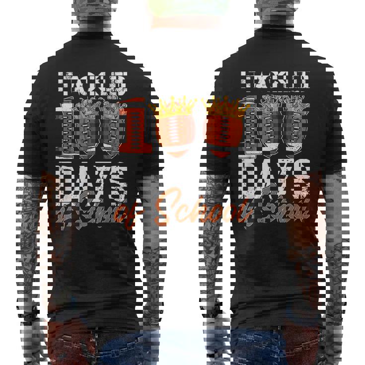 100Th Day Of School Boys Football I Tackled 100 Days School Men's T-shirt Back Print