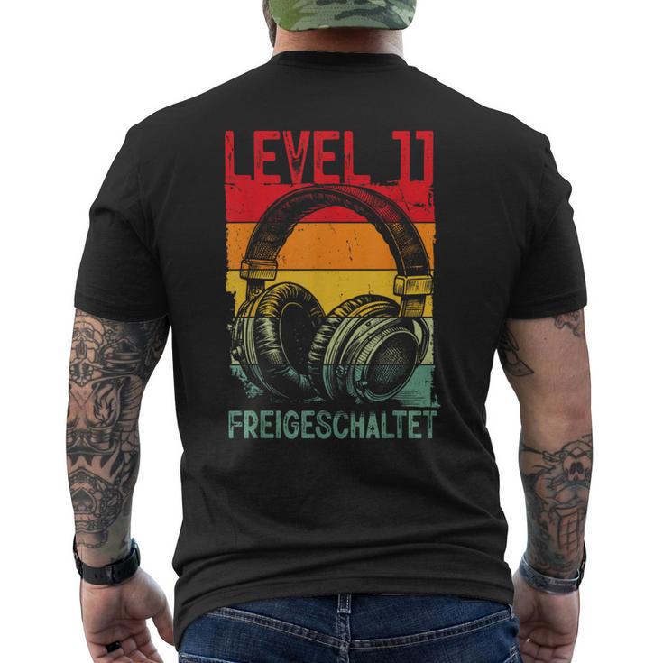 11 Geburtstag Jungenideo Gamer Level 11 Unlocked Jungs T-Shirt mit Rückendruck