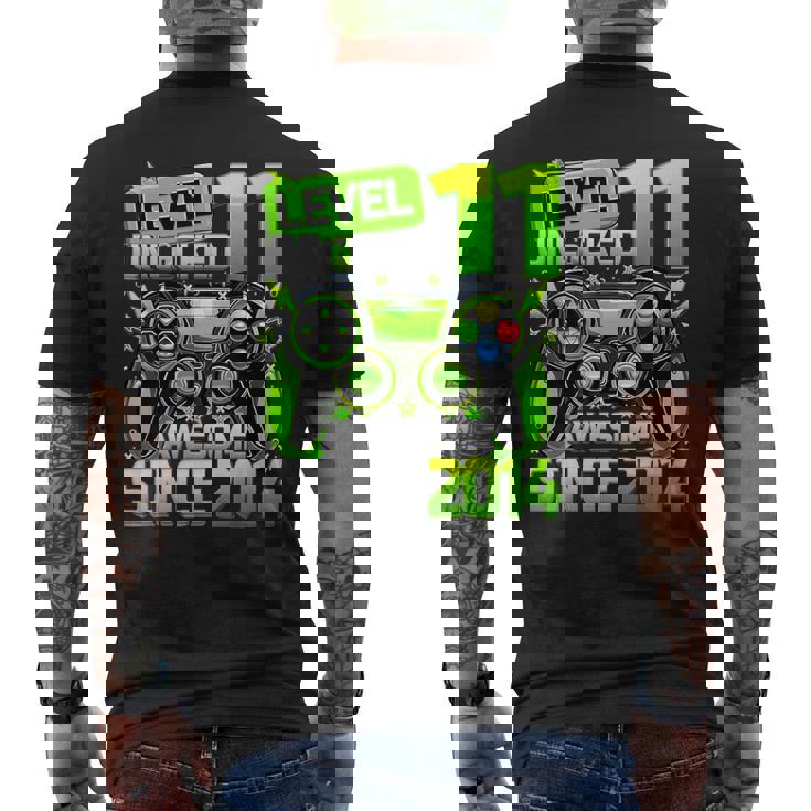 11Th Birthday Boy Time To Level Up 11 Unlocked Video Game Men's T-shirt Back Print