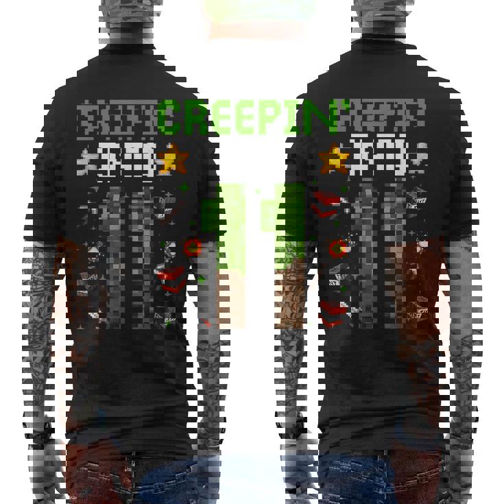 11Th Birthday Gamer Pixel Creepin’ Into 11 Video Game Party Men's T-shirt Back Print