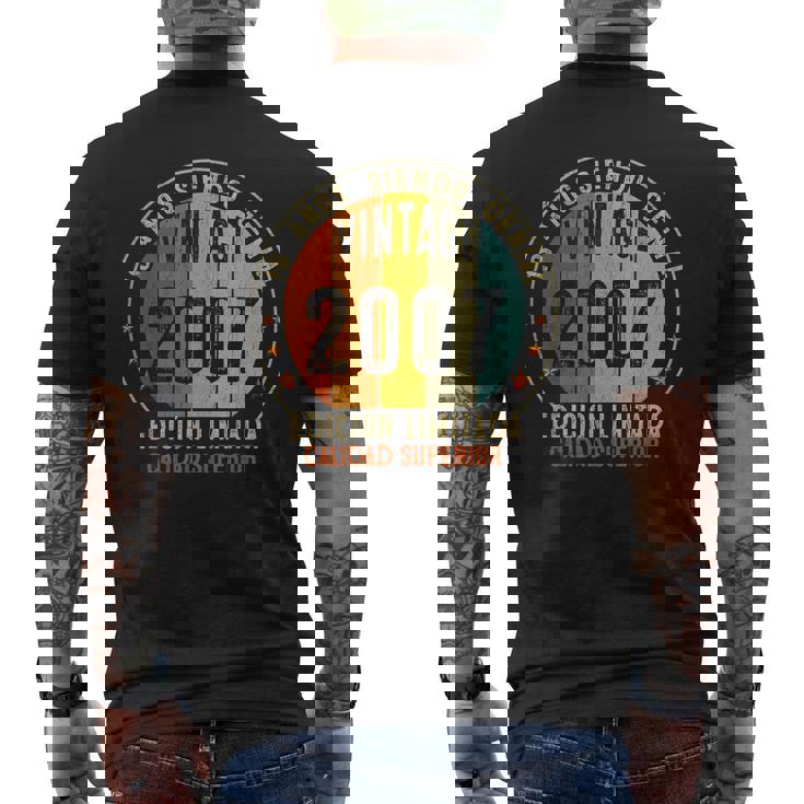 18 Cumpleaños 2007 18 Años Chica Chicointage 2007 Camiseta Hombre Estampado Espalda