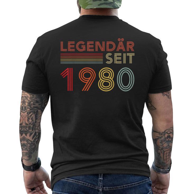 1980 Birthday Man 45Th Decoration 45S 45Th Birthday T-Shirt mit Rückendruck