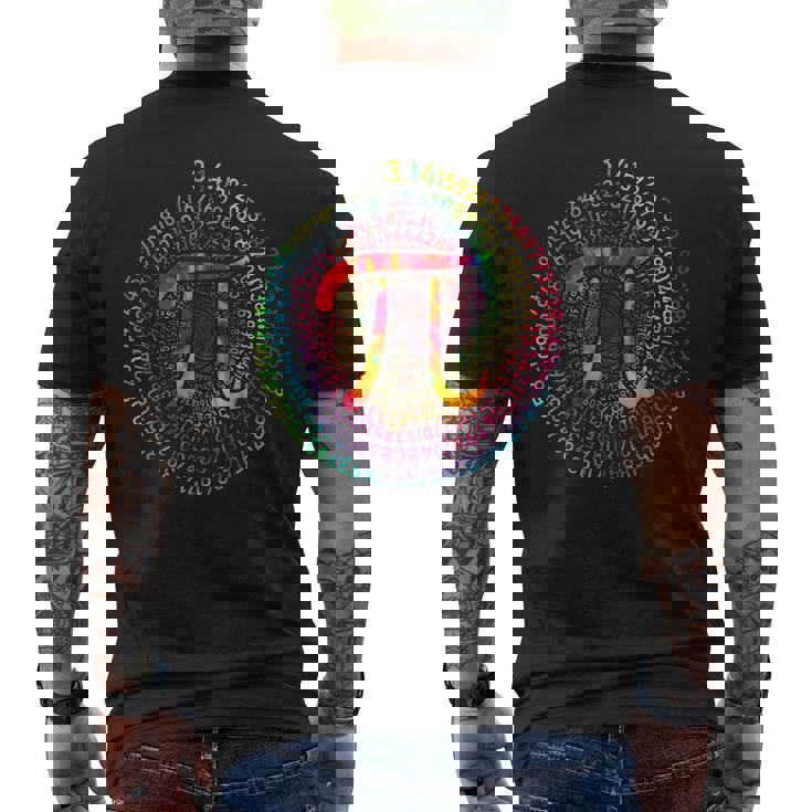314 Pi Number Tie Dye Symbol Pi Day Math Teachers Students Men's T-shirt Back Print