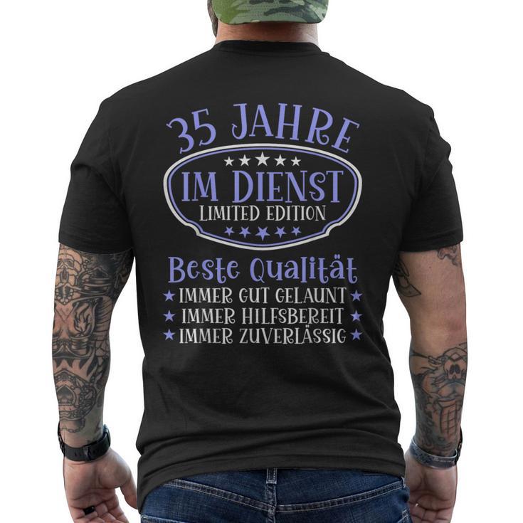 35 Years In Service 35 Years Of Service Anniversary 35 Years T-Shirt mit Rückendruck