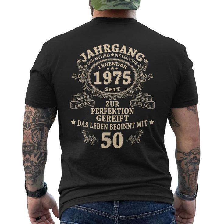 50Th Birthday Man Myth Legendintage 1975 T-Shirt mit Rückendruck