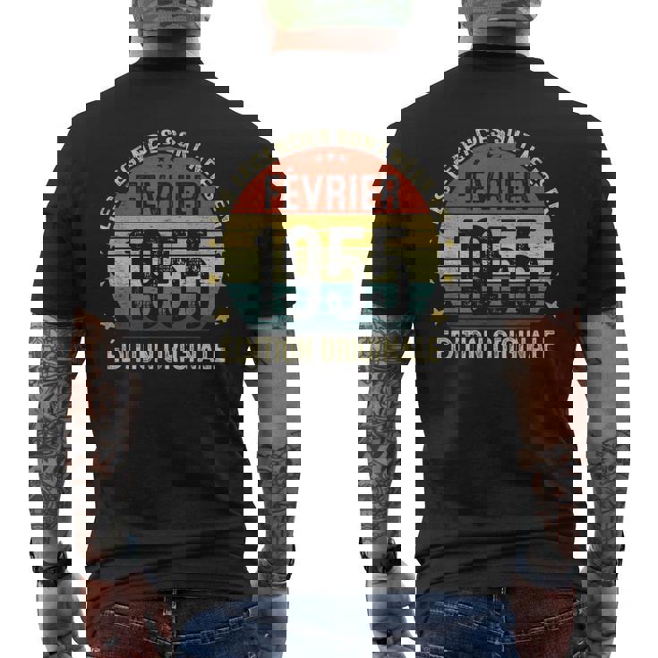 70 Ans Cadeau Homme Les Legendes Sont Nées En Février 1955 T-shirt imprimé au dos
