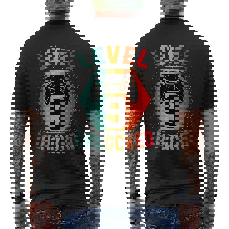 9 Años Cumpleaños Regalo Gamer T Level 9 Unlocked Camiseta Hombre Estampado Espalda