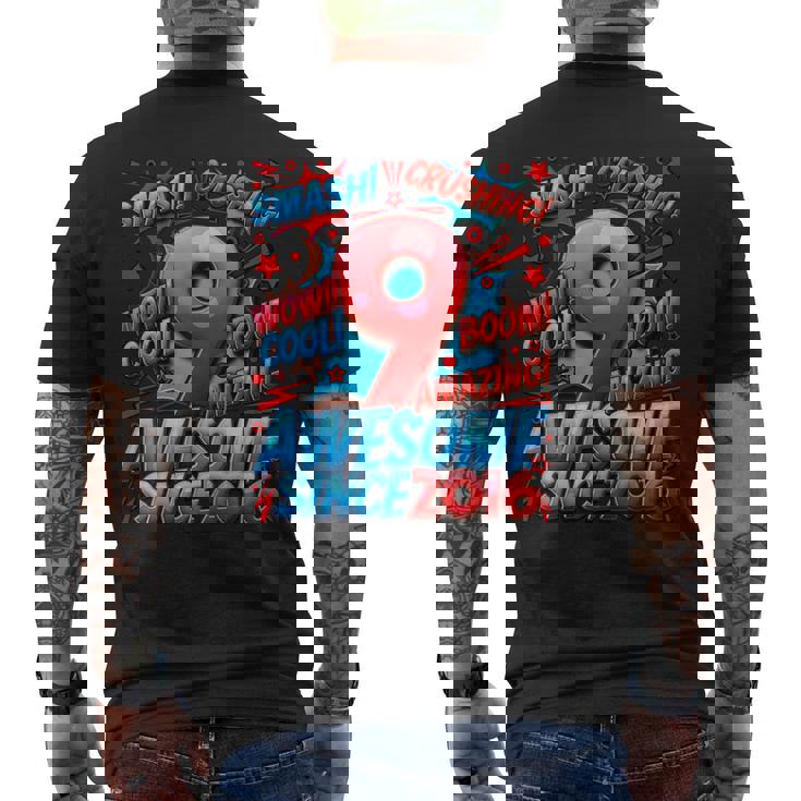 9 Year Old For Boys 9Th Birthday Boy 9 Year Old Boy Men's T-shirt Back Print