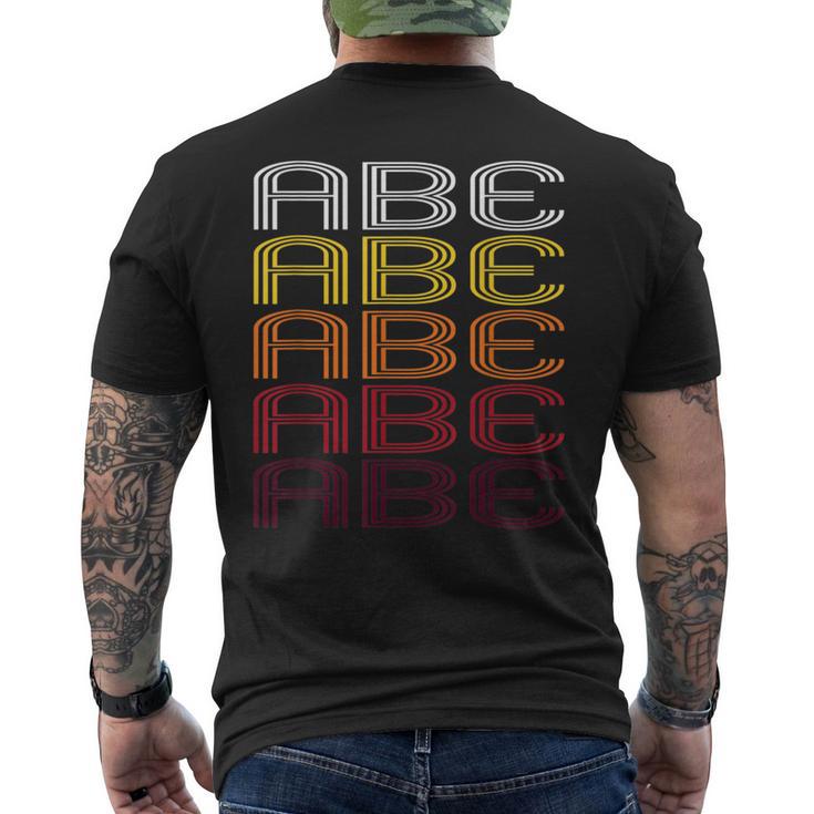 Abe Retro Wordmark Pattern Vintage Style Men's T-shirt Back Print ...